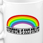 Rainbow is God smiling mug by omniverz.com